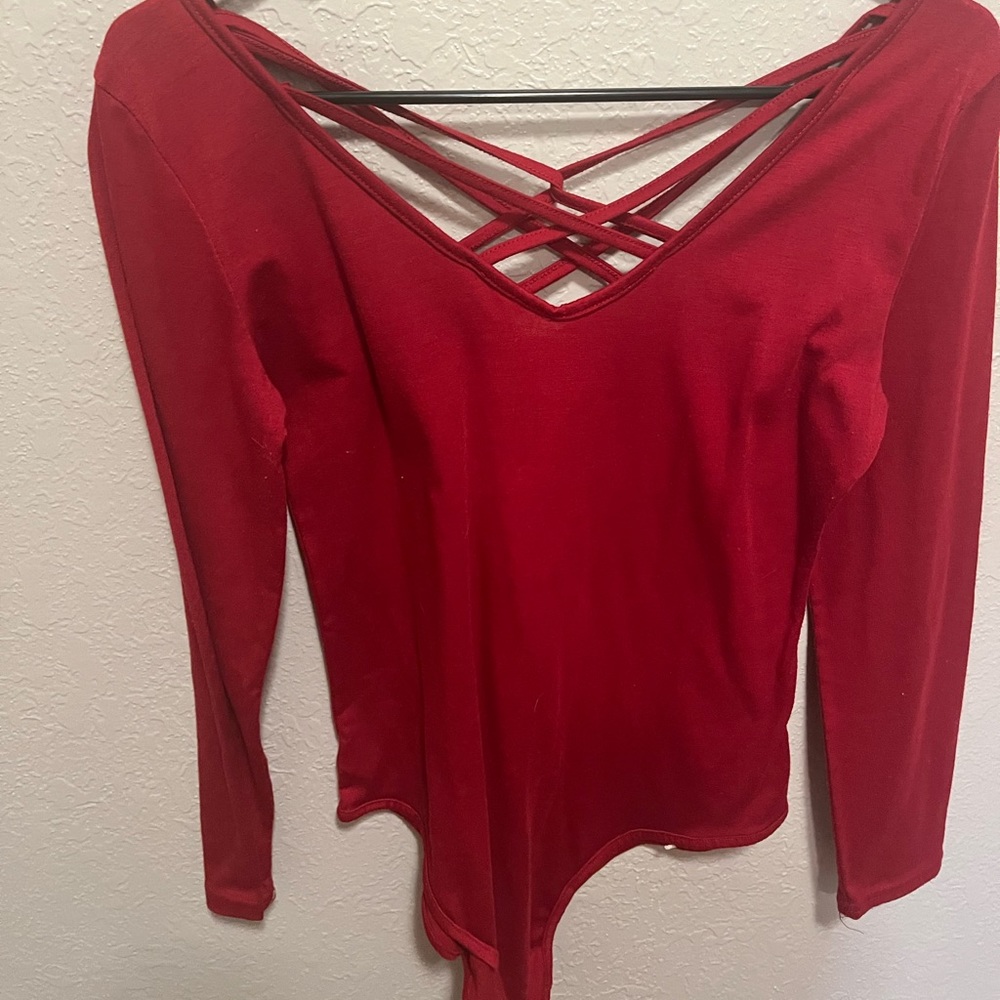 Red bodysuit